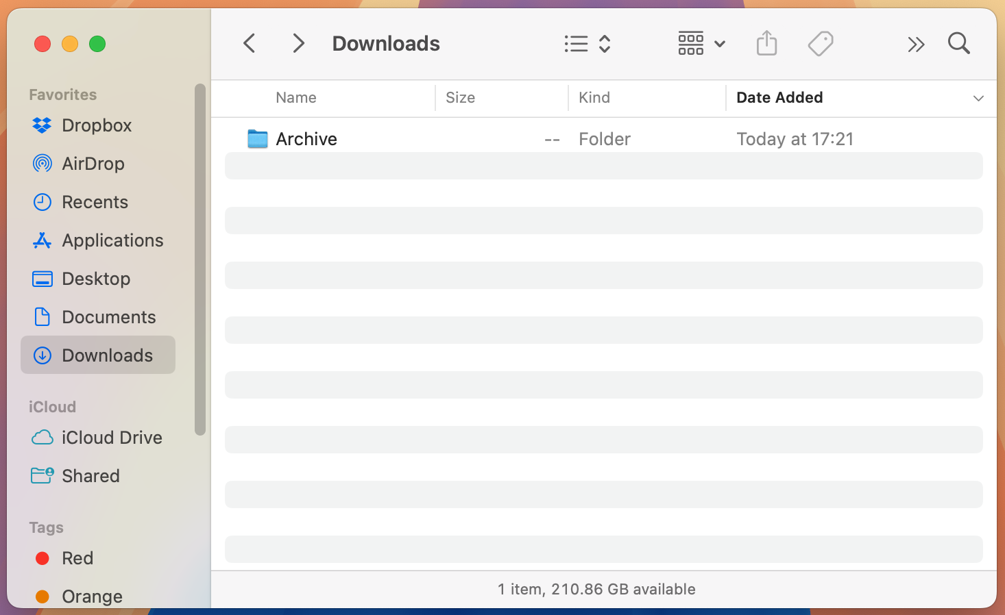Example output with value set to true